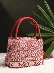 Tribal Cotton Abstract Jacquard Handheld Bag