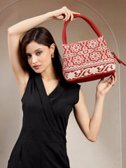 Tribal Cotton Abstract Jacquard Handheld Bag