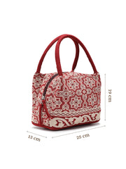 Tribal Cotton Abstract Jacquard Handheld Bag