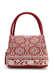 Tribal Cotton Abstract Jacquard Handheld Bag
