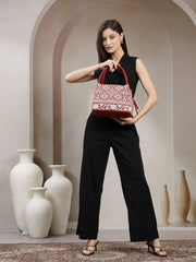 Tribal Cotton Abstract Jacquard Handheld Bag