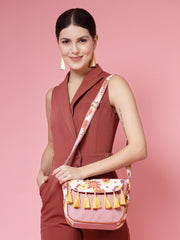 Lush Floral Printed Polycotton Sling Bag