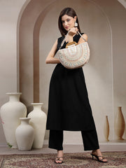 Boho Cotton Ethnic Embellished Handheld Bag