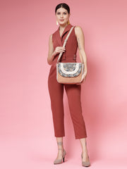 Boho Ethnic Embellished Cotton Jacquard Sling Bag