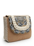 Boho Ethnic Embellished Cotton Jacquard Sling Bag