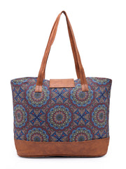 Tribal Mandala Printed Polycotton Tote Bag