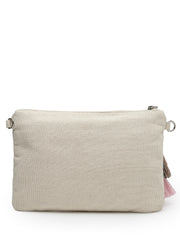 Kooky Floral Embellished Handloom Cotton Canvas Sling Bag