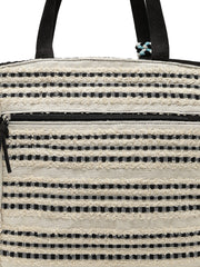 Boho Striped Cotton Jacquard Tote Bag