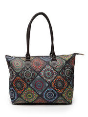Mandala Printed Cotton Canvas Tote Bag