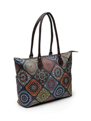 Mandala Printed Cotton Canvas Tote Bag