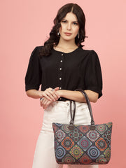Mandala Printed Cotton Canvas Tote Bag