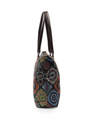 Mandala Printed Cotton Canvas Tote Bag