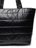 Uno Striped Quilted Polyester Tote Bag