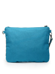 Kooky Geometric Embellished Cotton Canvas Sling Bag