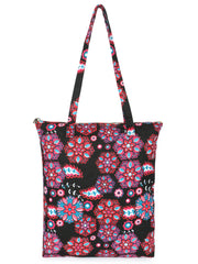 Eco-Friendly Multicolor Floral Printed Cotton Canvas Shopping Bags (Pack of 3)