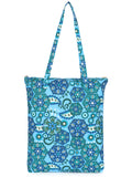 Eco-Friendly Multicolor Floral Printed Cotton Canvas Shopping Bags (Pack of 3)