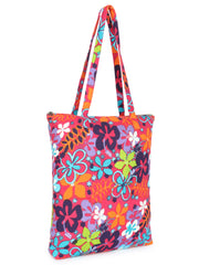 Eco-Friendly Multicolor Printed Cotton Canvas Shopping Bags (Pack of 3)