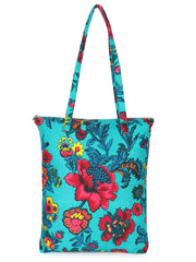 Eco-Friendly Multicolor Printed Cotton Canvas Shopping Bags (Pack of 3)