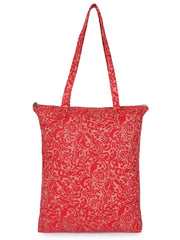 Eco-Friendly Multicolor Floral Printed Cotton Canvas Shopping Bags (Pack of 3)