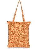 Eco-Friendly Multicolor Floral Printed Cotton Canvas Shopping Bags (Pack of 3)