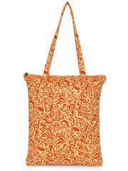 Eco-Friendly Multicolor Floral Printed Cotton Canvas Shopping Bags (Pack of 3)
