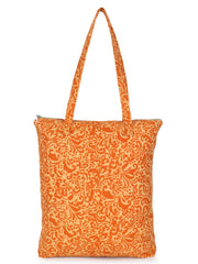 Eco-Friendly Multicolor Floral Printed Cotton Canvas Shopping Bags (Pack of 3)