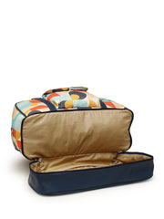 Peppy Polycotton Canvas & PU Abstract Printed Duffel Travel Bag