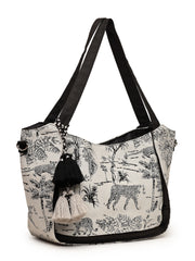 Jungle Toile Cotton Jacquard Tote Bag