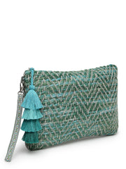 Boho Chevron Self Design Cotton Acrylic Sling Bag