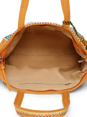 Folklore Edit Cotton Striped Sequined Tote Bag