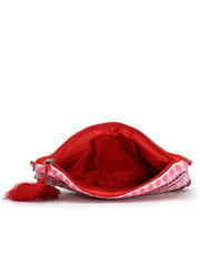 Amour Cotton Canvas & Jacquard Heart Embellished Sling Bag
