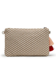 Amour Cotton Canvas & Jacquard Heart Embellished Sling Bag
