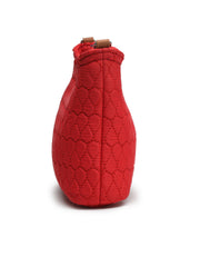 Amour Polyester & Vegan Leather Chevron Quilted Sling Bag