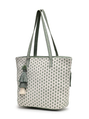 Earth Edit Cotton Geometric Jacquard Tote Bag