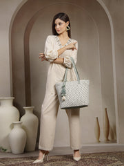 Earth Edit Cotton Geometric Jacquard Tote Bag