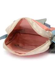 Hue Cotton Canvas Colourblocked Sling Bag