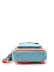 Hue Cotton Canvas Colourblocked Sling Bag
