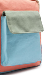 Hue Cotton Canvas Colourblocked Sling Bag