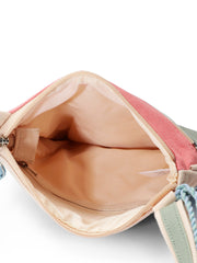 Hue Cotton Canvas Colourblocked Sling Bag