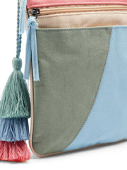 Hue Cotton Canvas Colourblocked Sling Bag