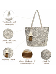 Earth Edit Cotton Jungle Toile Shoulder Bag