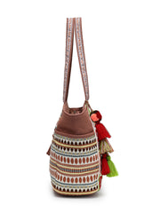 Thread Bloom Cotton Floral Embroidered Tote Bag