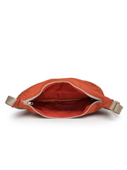 Drift Burnt Orange Polyester Solid Crossbody Bag