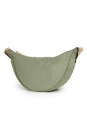 Drift Olive Green Polyester Solid Crossbody Bag
