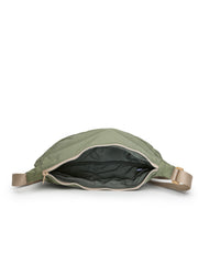 Drift Olive Green Polyester Solid Crossbody Bag