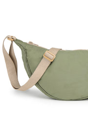 Drift Olive Green Polyester Solid Crossbody Bag