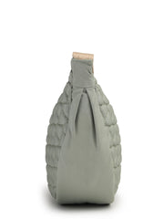 Drift Sage Green Polyester Chevron Quilted Crossbody Bag