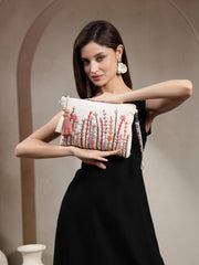 Thread Bloom Cotton Floral Embroidered Sling Bag