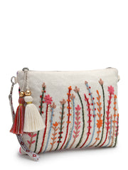 Thread Bloom Cotton Floral Embroidered Sling Bag