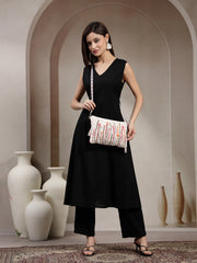 Thread Bloom Cotton Floral Embroidered Sling Bag